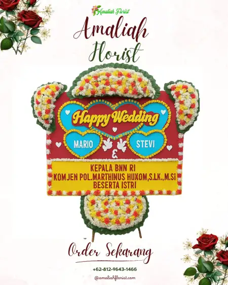 Papan Bunga Pernikahan Mekar Agung